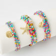 multi coloured seashell stacking bracelet - lottie of london jewellery uk