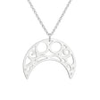 silver crescent moon pendant necklace at lottie of london jewellery