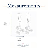 dandelion wishes drop earrings size guide at lottie of london