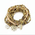 gold beaded stacking bracelet at Lottie Of London