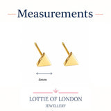 Gold Triangle Stud Earrings | Minimal Gold Studs