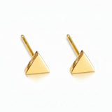 Gold Triangle Stud Earrings | Minimal Gold Studs