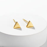 Gold Triangle Stud Earrings | Minimal Gold Studs