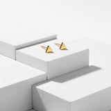Gold Triangle Stud Earrings | Minimal Gold Studs