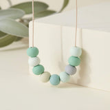 green Long Bead Necklace - lifestyle image - Lottie Of London Jewellery