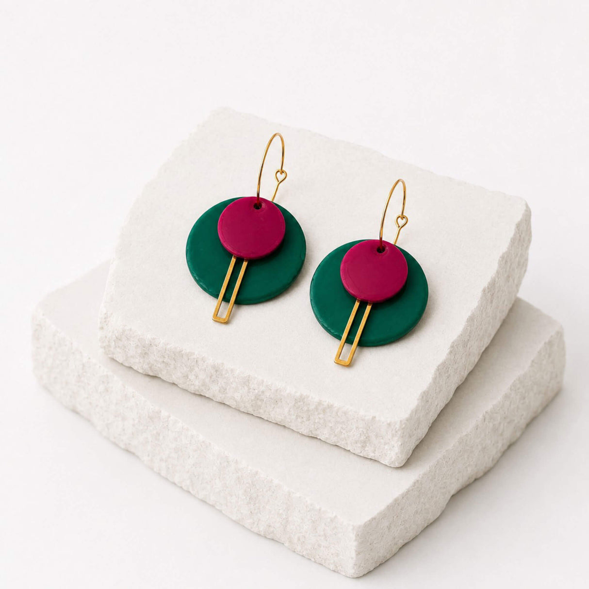 Colour Pop Geometric Drop Earrings | Statement Jewellery