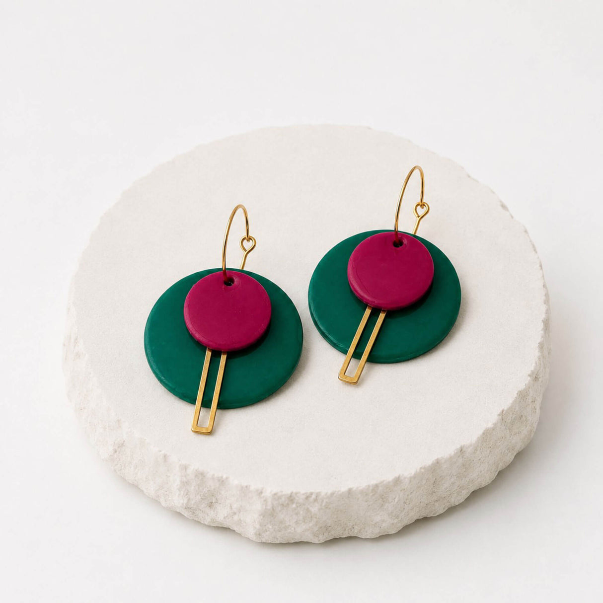 Colour Pop Geometric Drop Earrings | Statement Jewellery