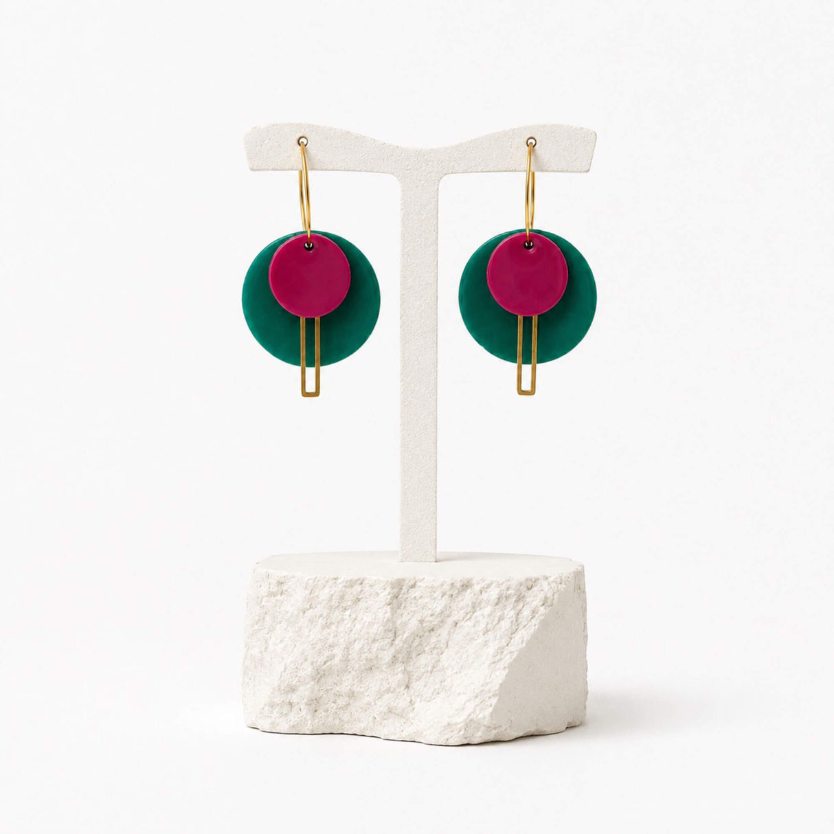 Colour Pop Geometric Drop Earrings | Statement Jewellery