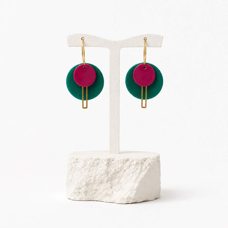 Colour Pop Geometric Drop Earrings | Statement Jewellery