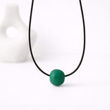 green chunky bead necklace lifestyle image, handmade jewellery at Lottie Of London