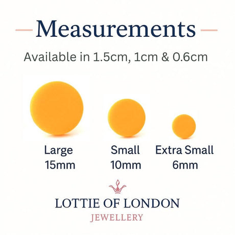 Bright Yellow Stud Earrings for Women | Minimalist Clay Jewellery