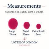 Cerise Pink Clay Stud Earrings – Minimalist Handmade Jewellery