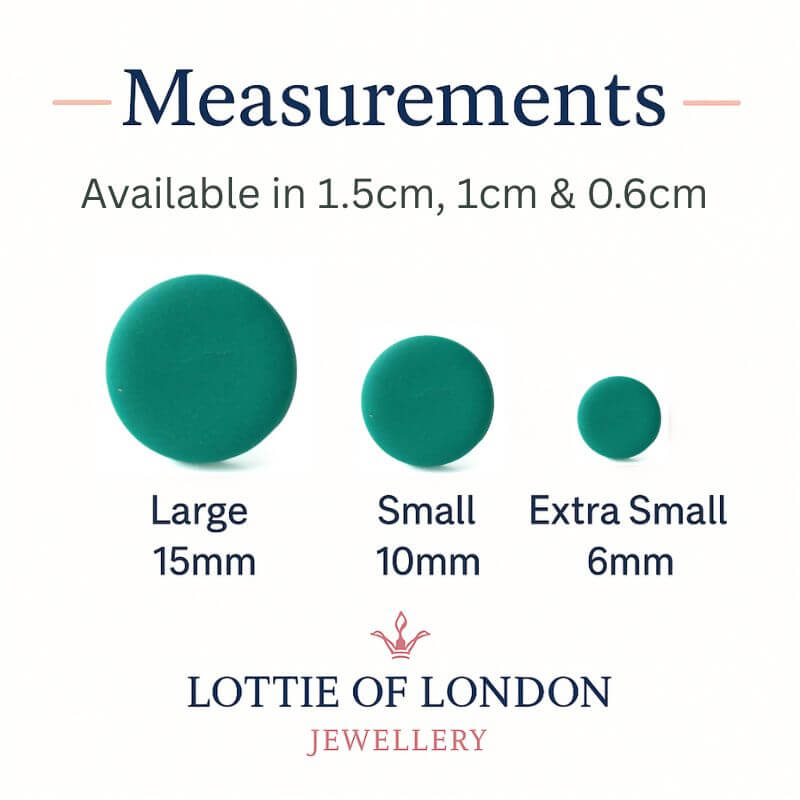 Emerald Green Stud Earrings for Women | Minimalist Clay Jewellery