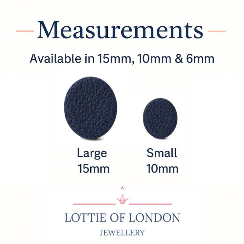 Navy Blue Round Stud Earrings for Women | Minimalist Clay Jewellery