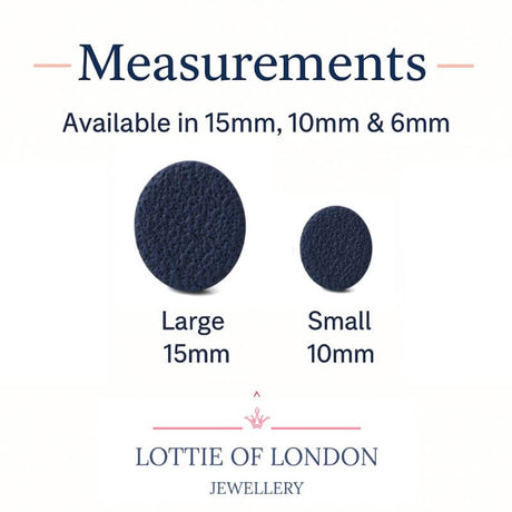 Navy Blue Clay Stud Earrings – Minimalist Handmade Jewellery