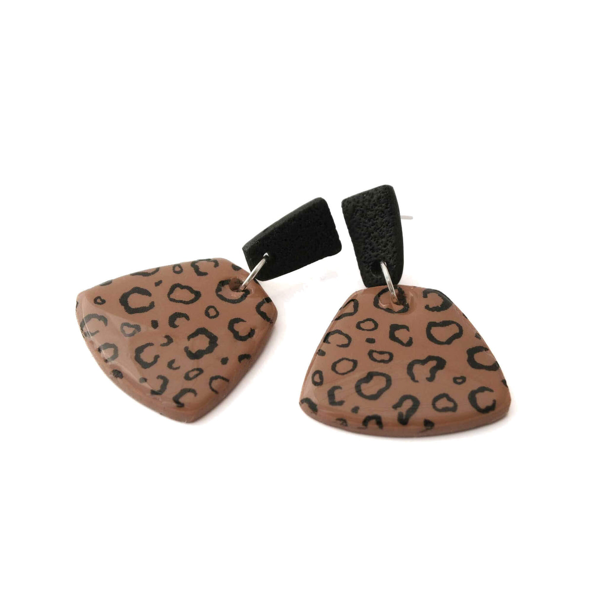 animal print drop earrings handmade at Lottie Of London