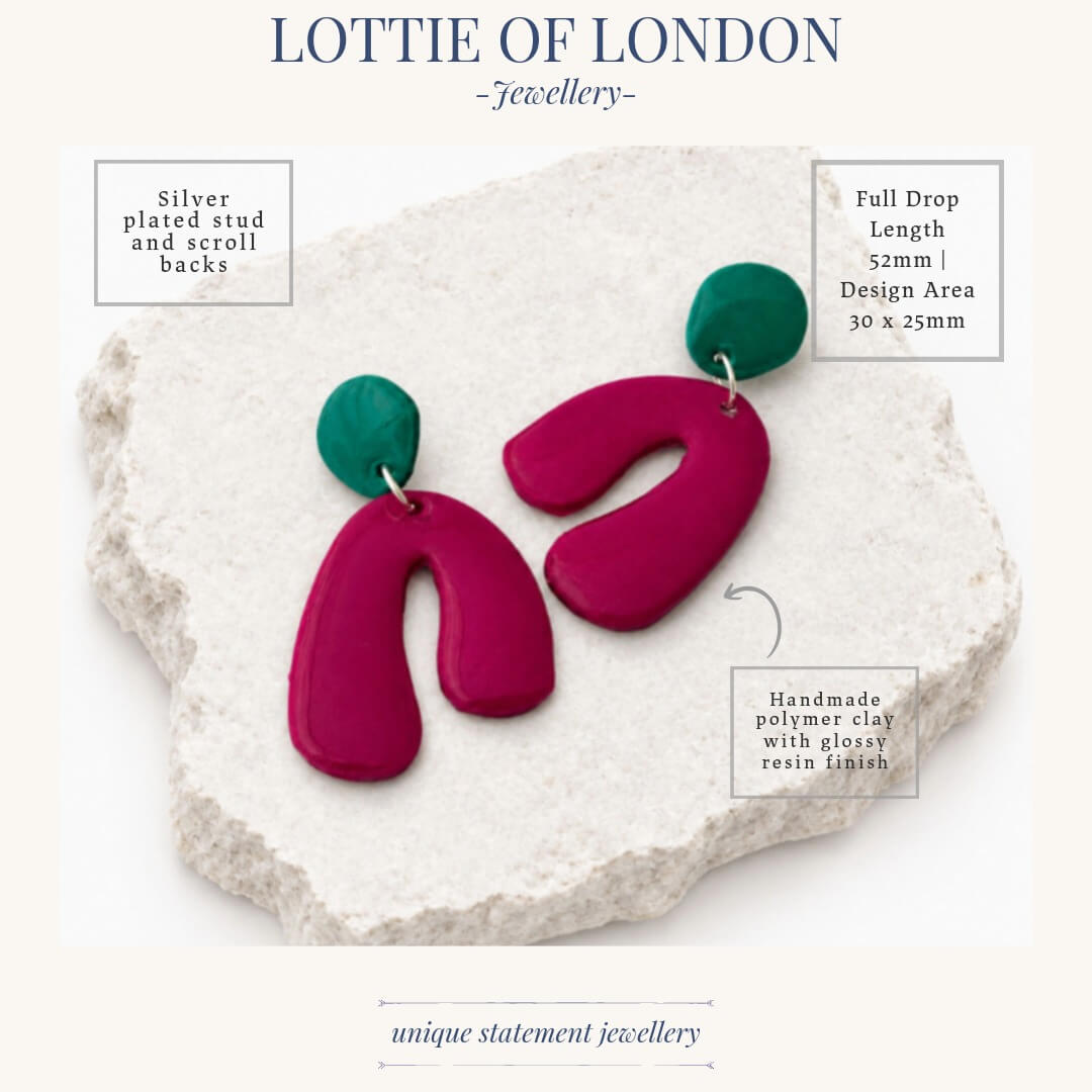 Colour Pop Abstract Drop Earrings | Statement Jewellery