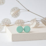 Mint Green Stud Earrings | Minimalist Clay Jewellery