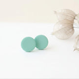 Mint Green Stud Earrings | Minimalist Clay Jewellery