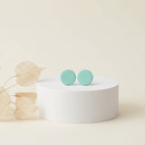 Mint Green Stud Earrings | Minimalist Clay Jewellery