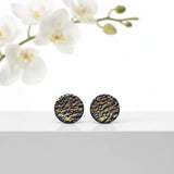 Navy and Gold Stud Earrings for Women - lifestyle image - Lottie Of London Jewellery