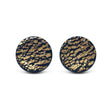Large Navy and Gold Stud Earrings for Women | handmade at Lottie Of London Jewellery