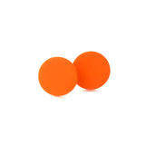 orange large clay stud earrings handmade at lottie of london