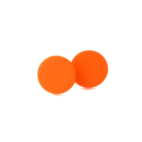 orange clay stud earrings handmade at lottie of london