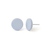 Small Pale Blue Clay Stud Earrings – Minimalist Handmade Jewellery - Lottie Of London Jewellery