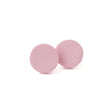small pink stud earrings, handmade clay jewellery at Lottie of London