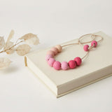 Pink Long Bead Necklace – Colourful Minimalist Adjustable Jewellery