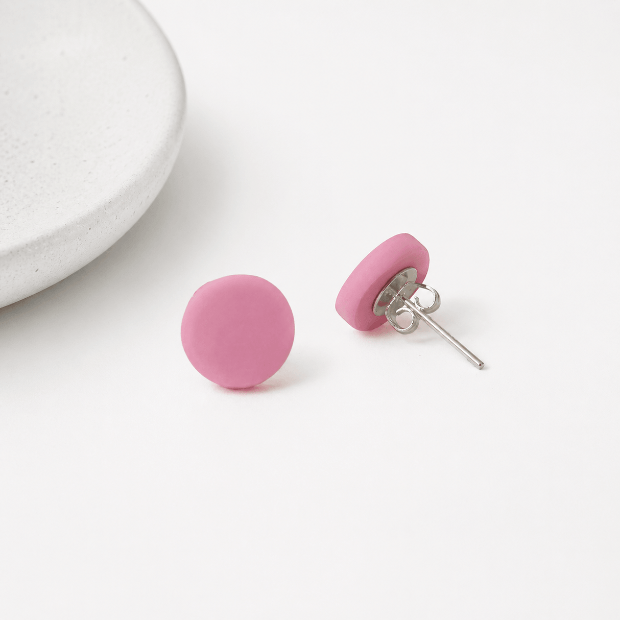 Pink Stud Earrings for Women | Clay Jewellery