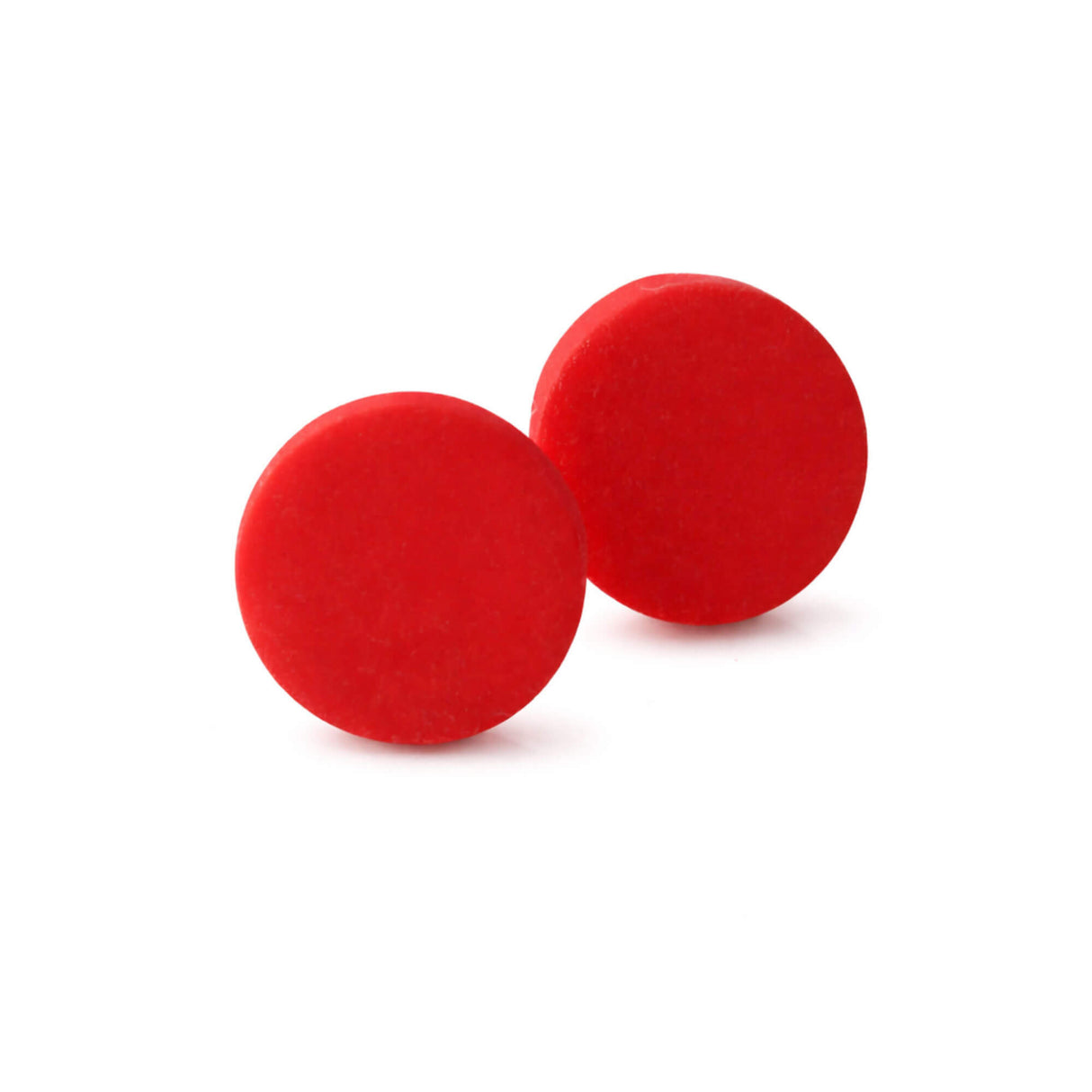 red small stud earrings handmade at Lottie of London