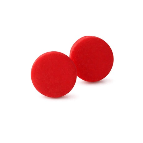 red stud earrings handmade at Lottie of London