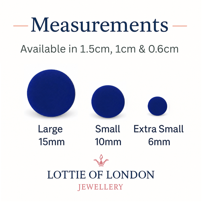 Royal Blue Stud Earrings | Minimalist Handmade Clay Jewellery