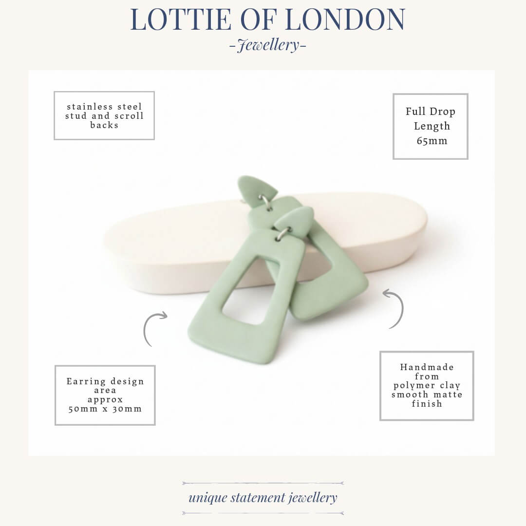 Geometric Drop Earrings | Modern Statement Earrings