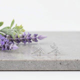 Dragonfly Stud Earrings for Women in Silver