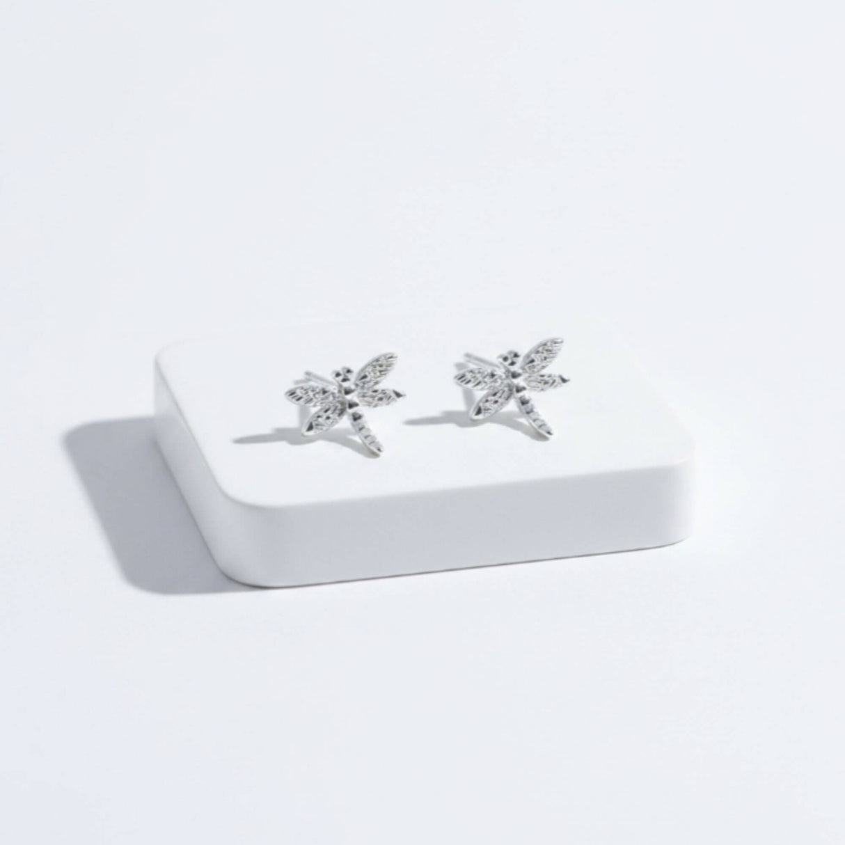 Dragonfly Stud Earrings for Women in Silver