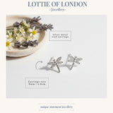 Dragonfly Stud Earrings for Women in Silver