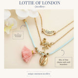 Summer layered bracelet set infographics at lottie of london