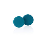 teal blue stud earrings -handmade at lottie of london jewellery