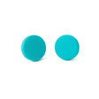 turquoise small clay stud earrings handmade at lottie of london 