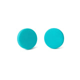 turquoise small clay stud earrings handmade at lottie of london 