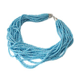 Turquoise Blue Multi-Strand Statement Necklace - Colourful Statement Jewellery