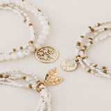 white and bronze stacking bracelet close up - Lottie Of London Jewellery