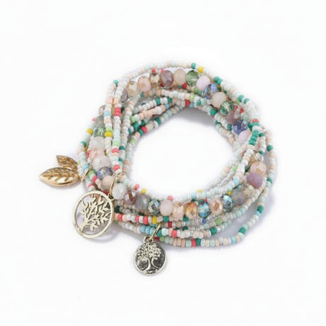 white pastel bracelet stack at Lottie of London