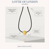 Yellow Chunky Bead Necklace for Women, infographics, handmade jewellery at Lottie Of London