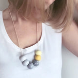Long Bead Necklace In Grey - Lottie Of London Jewellery