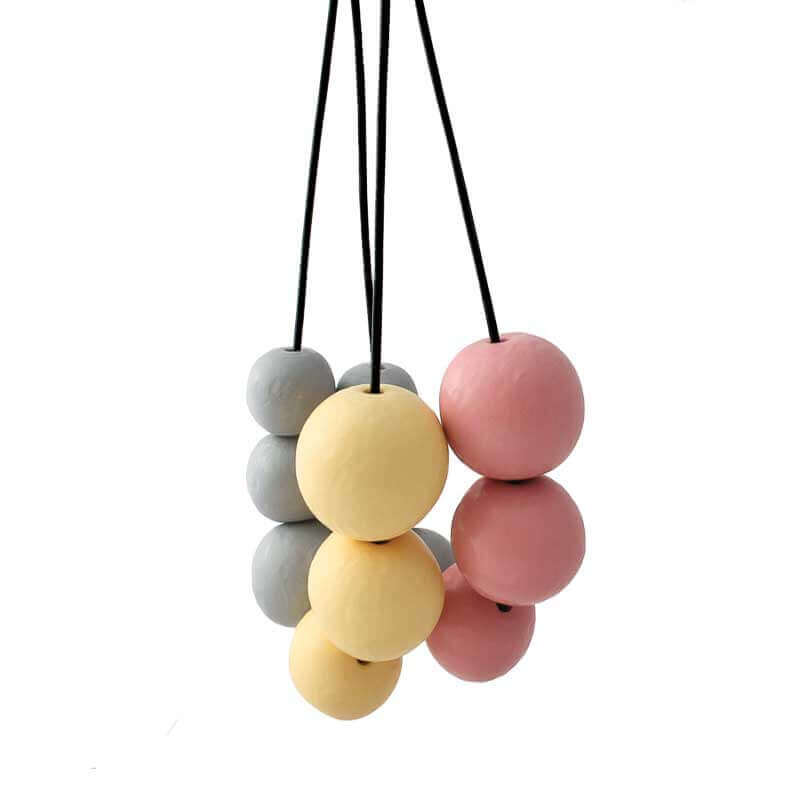 Chunky Statement Necklace in Grey & Pink - Lottie Of London Jewellery