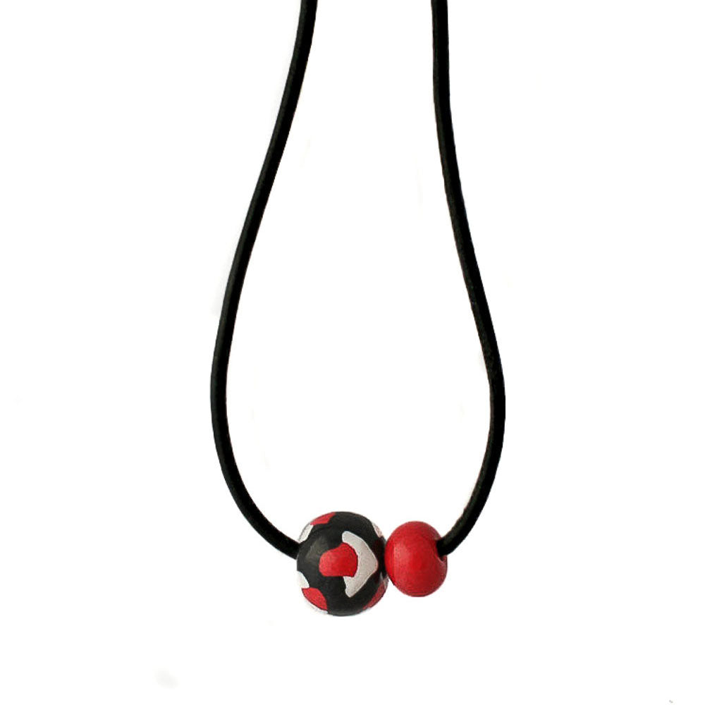 Coro Chunky Red Beaded Necklace - Ruby Lane